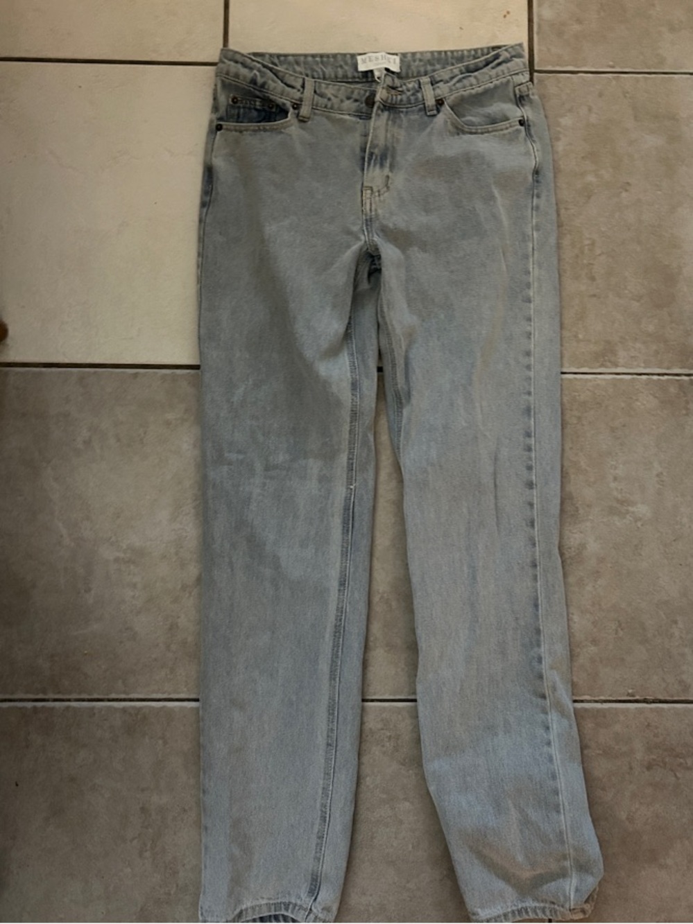 Meshki Light Blue Straight Jeans